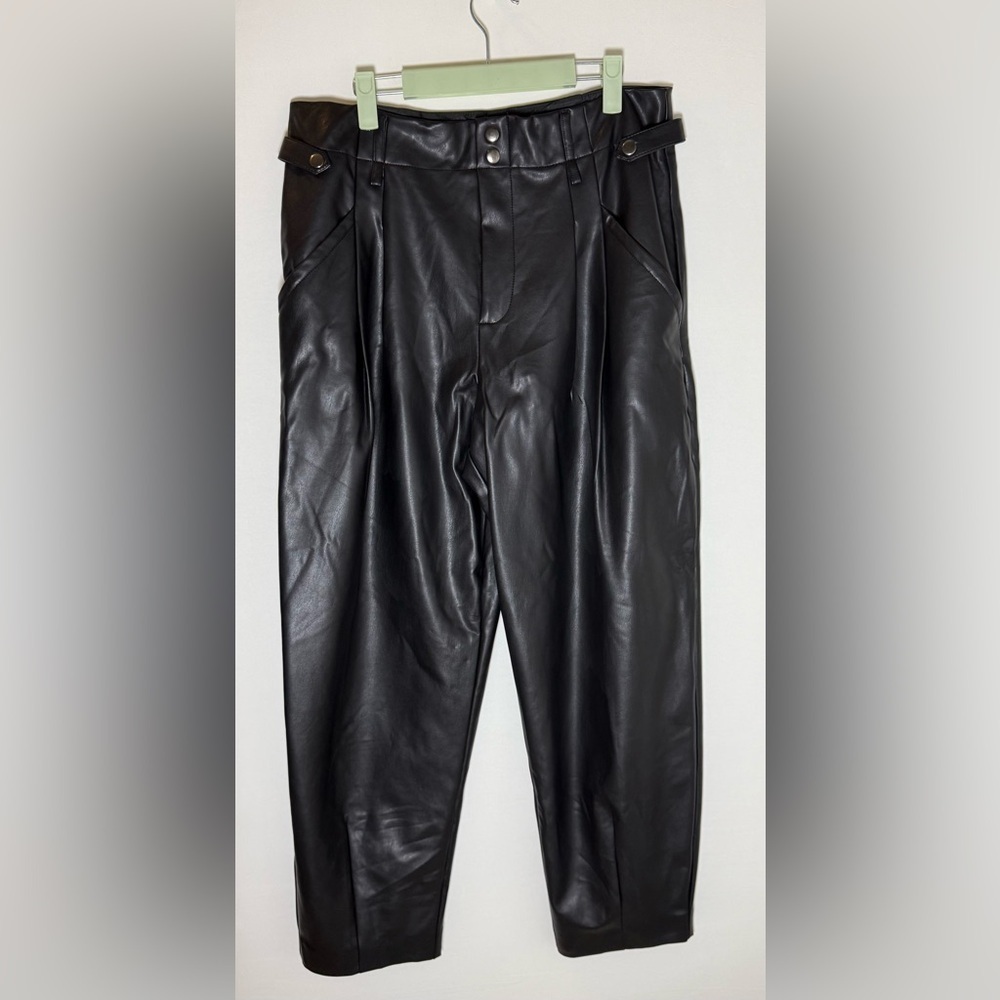 Maeve faux leather barrel style pants • Women’s size 12